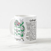 Manteau de famille de Gallagher de tasse de bras (Devant gauche)