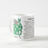 Manteau de famille de Gutiérrez de tasse de bras (Devant gauche)