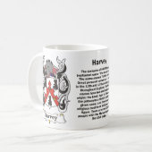 Manteau de famille de Harvey de tasse de bras (Devant gauche)