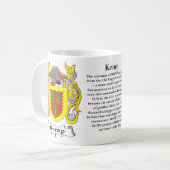 Manteau de famille de Kemp de tasse de bras (Devant gauche)