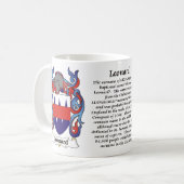 Manteau de famille de Léonard de tasse de bras (Devant gauche)