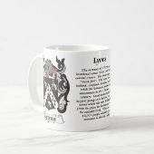 Manteau de famille de Lyon de tasse de bras (Devant gauche)