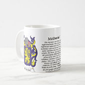 Manteau de famille de McDaniel de tasse de bras (Devant gauche)