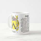 Manteau de famille de Phelps de tasse de bras (Devant gauche)