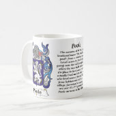 Manteau de famille de Poole de tasse de bras (Devant gauche)