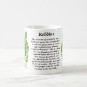 Manteau de famille de Robbins de tasse de bras (Centre)