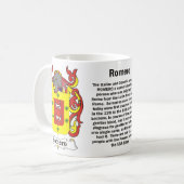 Manteau de famille de Romero de tasse de bras (Devant gauche)