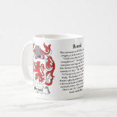 Manteau de famille de Rossi de tasse de bras (Devant gauche)