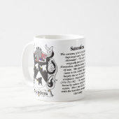 Manteau de famille de Saunders de tasse de bras (Devant gauche)