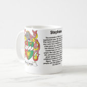 Manteau de famille de Stephens de tasse de bras (Devant gauche)