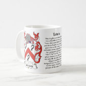 Manteau de famille de Tatum de tasse de bras (Devant gauche)