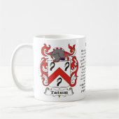 Manteau de famille de Tatum de tasse de bras (Gauche)