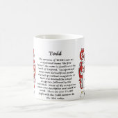 Manteau de famille de Todd de tasse de bras (Centre)