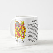 Manteau de famille de Warner de tasse de bras (Devant gauche)