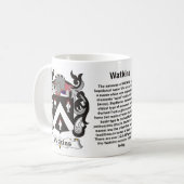 Manteau de famille de Watkins de tasse de bras (Devant gauche)