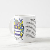 Manteau de famille de Wright de tasse de bras (Devant gauche)