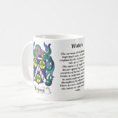 Manteau de famille des eaux de tasse de bras (Devant gauche)