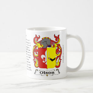 Manteau de famille d'Olson de tasse de bras