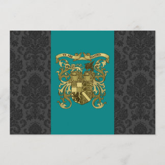 Manteau des bras médiéval épousant des invitations