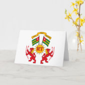 Manteau du Togo de carte de voeux de bras (Fleur jaune)