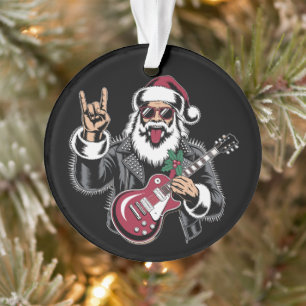 Manteau en cuir Rock Guitar Santa Noël Xmas
