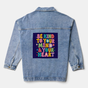 Manteau en denim rétro coloré Soyez gentil avec vo