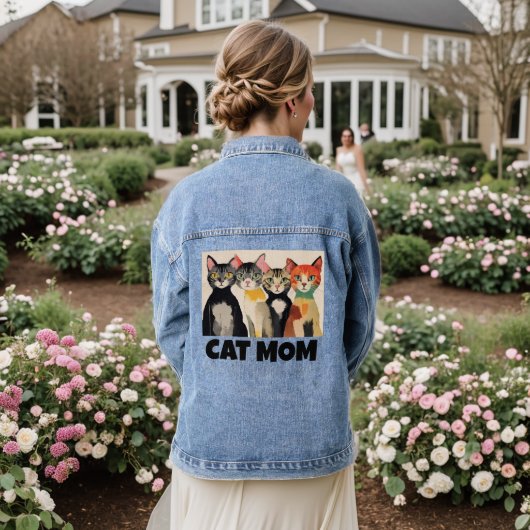 MANTEAU EN JEAN ART MÈRE CHAT (Mariage Retour)