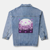 Manteau en jean fleuri papillon violet (Verso)