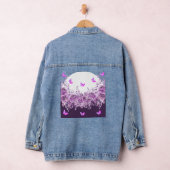 Manteau en jean fleuri papillon violet (Hangar)