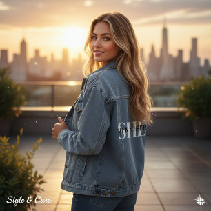 Manteau en jean personnalisé SHE pour femmes de st
