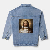 Manteau en jean Protect Thy Neighbor (Verso)