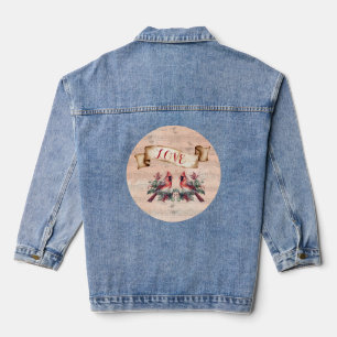 Manteau en jean unique Love Birds avec une touche