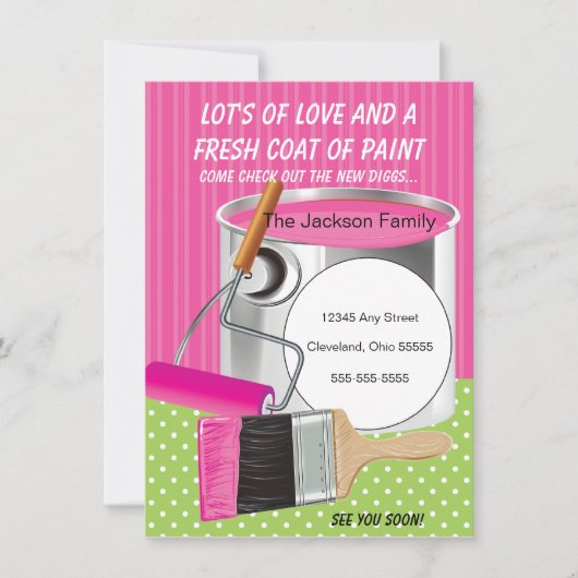 Manteau Frais De Peinture Faire-part De Déplacemen (Devant)