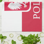 Manteau polonais de drapeau de Polska de serviette (Plié)