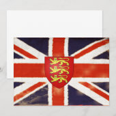 Manteau vintage d'Union Jack des invitations de (Devant / Derrière)