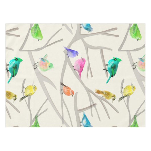 Mantel Algodón, 52" x 70" Pájaros Tafelkleed (Voorkant (Horizontaal))