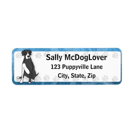 Mantel Great dane Etiket (Voorkant)