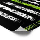 Mantelcellymfoom Warrior Amerikaanse vlag Poster (Hoek)