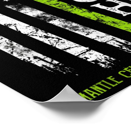 Mantelcellymfoom Warrior Amerikaanse vlag Poster (Hoek)