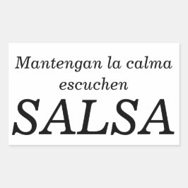 mantengan la calma rechthoekige sticker