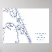 Manteo NC Mariage Moderne Poster du livre d'or (Devant)