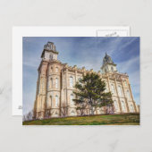 Manti LDS Mormon Temple Briefkaart (Voorkant / Achterkant)