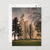 Manti Utah LDS Temple Briefkaart (Voorkant / Achterkant)