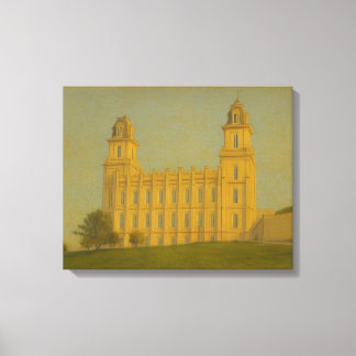 Manti Utah Temple Painting™ LDS Muurschildering Ca Canvas Afdruk