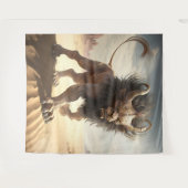 Manticore dans une tapisserie au mur du désert (Devant (Horizontal))