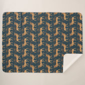 Manticore sur la couverture Sherpa Bleu foncé (Devant (Horizontal))
