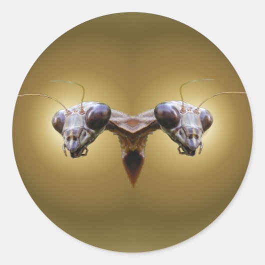 Mantis à 2 têtes ~ autocollant (Devant)