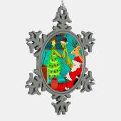 Mantis en videogames voor sinteren en sinterspelen tin sneeuwvlok ornament (Links)