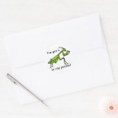Mantis in mijn Pantis. Ronde Sticker (Envelop)