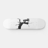 Mantis in silhouet - Kies achtergrondkleur Skateboard (Horizontaal)